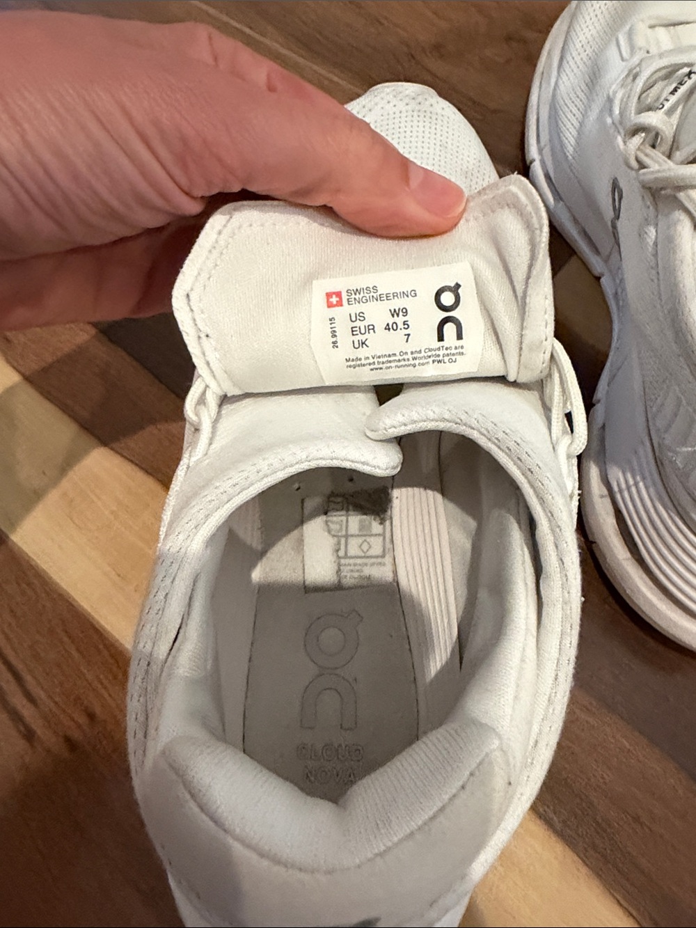 On Running Women's White Athletic Sneakers - Picture 3 of 5